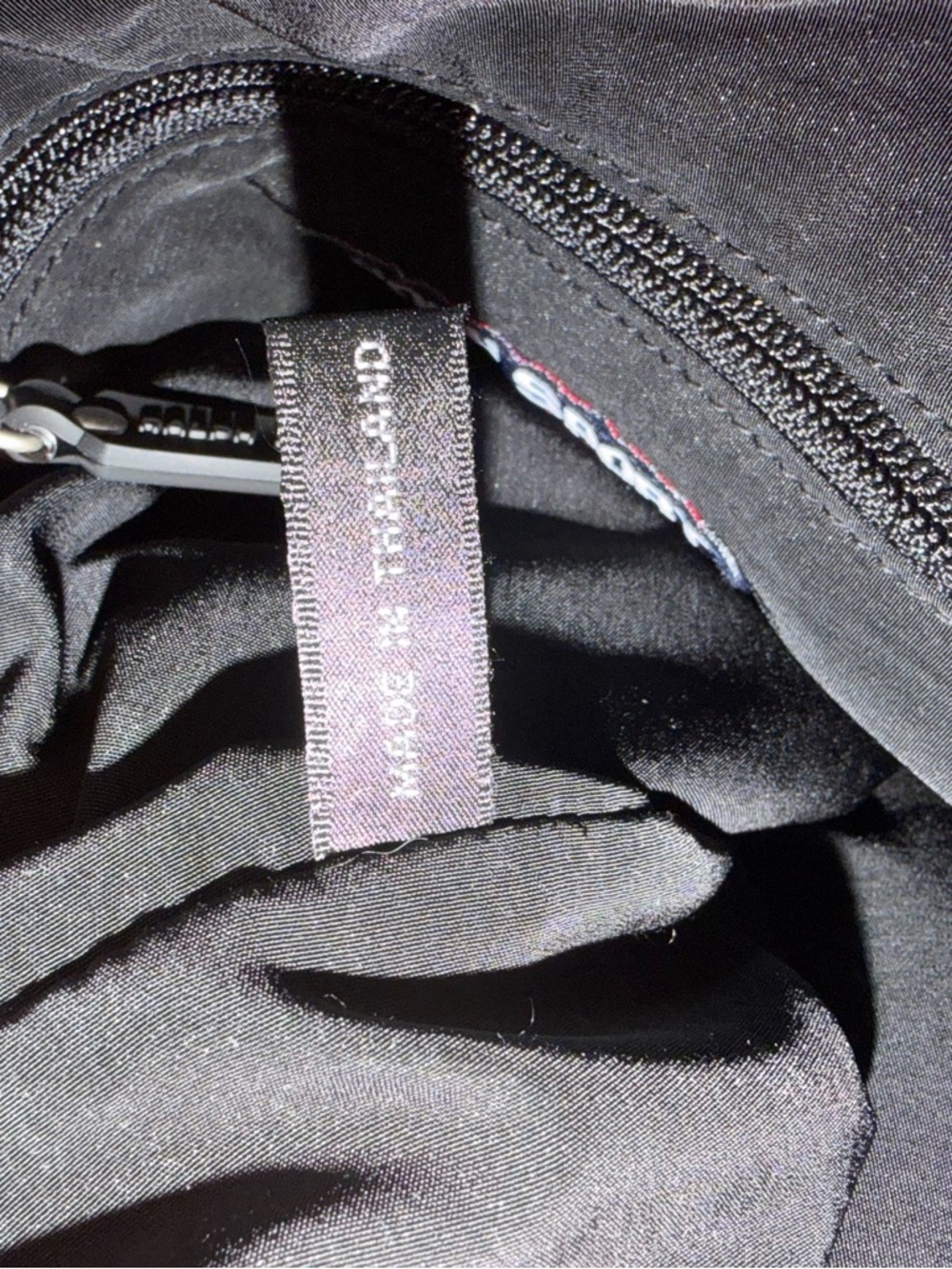 Vintage Polo Sport Ralph Lauren Black Wool Tote Bag Rubber Flag Patch 90s Y2K - Picture 6 of 7